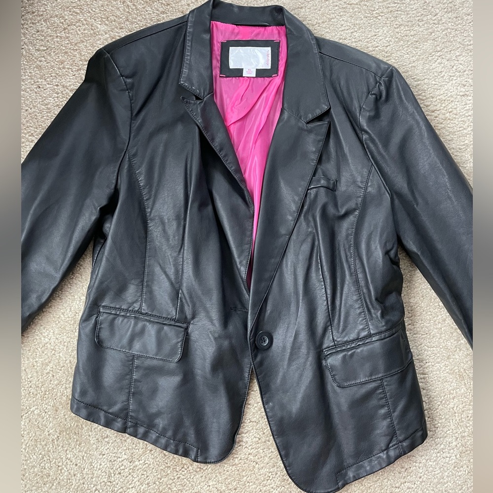 Xhilaration XL black faux leather jacket